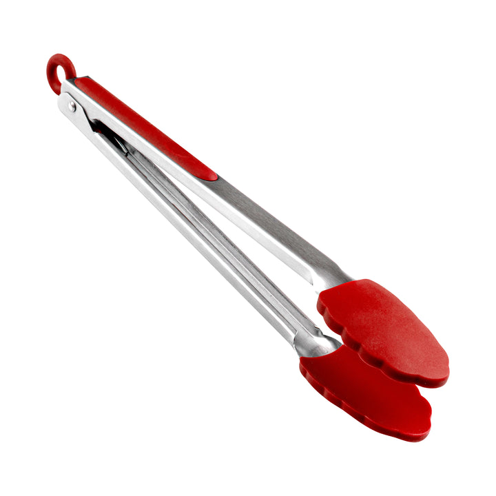 Restaurantware Met Lux Red Stainless Steel Scalloped Tong, 12 x 1.75 x 1In - Restaurant Equipment and Smallwares - Canadian Distribution
