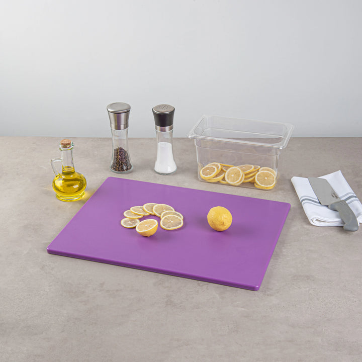 Restaurantware RW Base Cutting Boards, Purple, 20 x 15 Inch, Plastic - Restaurant Equipment and Smallwares - Canadian Distribution - Ships Free Within Canada on Orders Above CAD $199