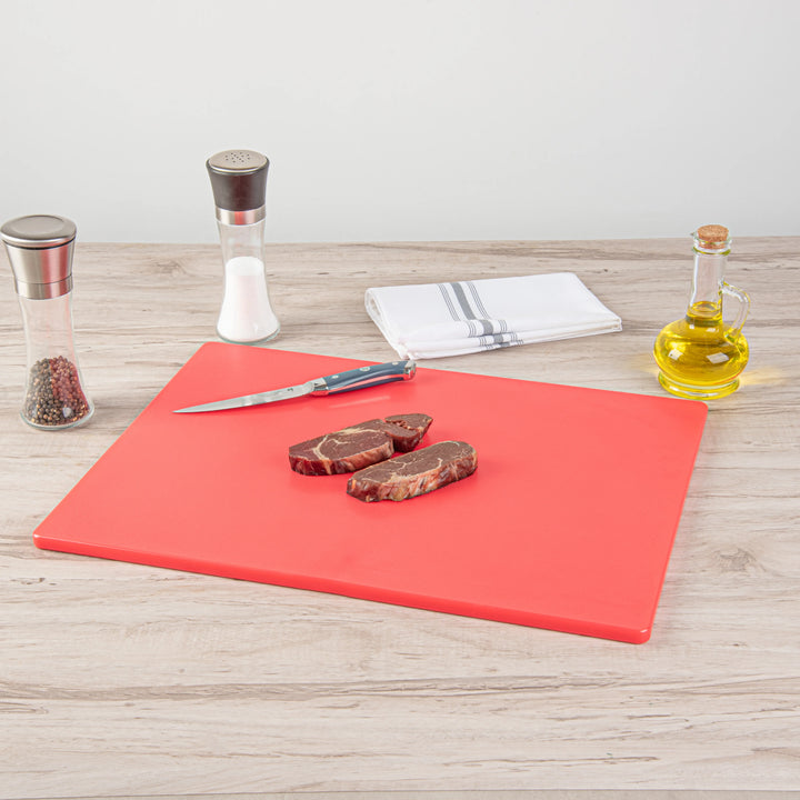 Restaurantware RW Base Cutting Boards, Red, 20 x 15 Inch, Plastic - Restaurant Equipment and Smallwares - Canadian Distribution - Ships Free Within Canada on Orders Above CAD $199