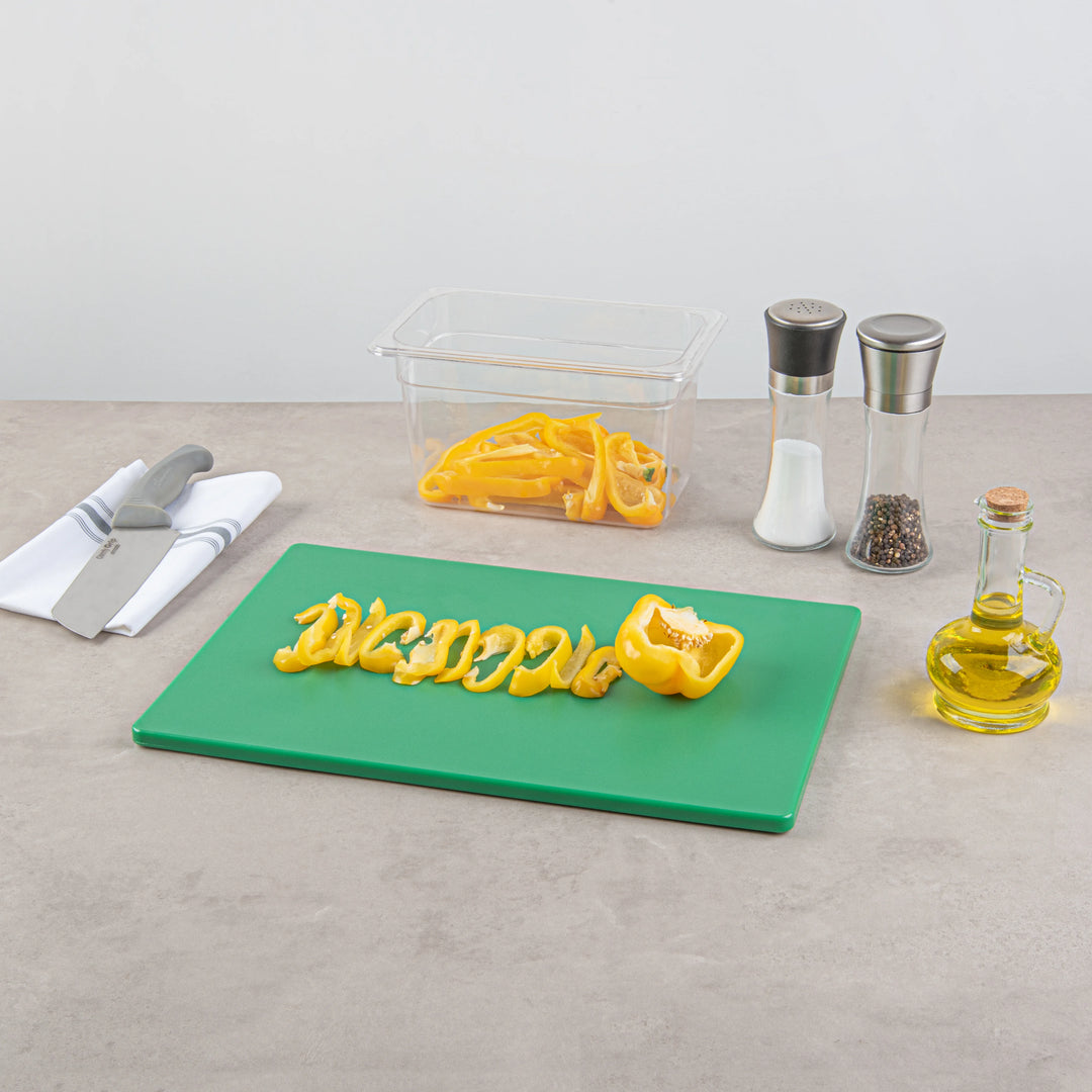 Restaurantware RW Base Cutting Boards, Green, 18 x 12 Inch, Plastic - Restaurant Equipment and Smallwares - Canadian Distribution - Ships Free Within Canada on Orders Above CAD $199