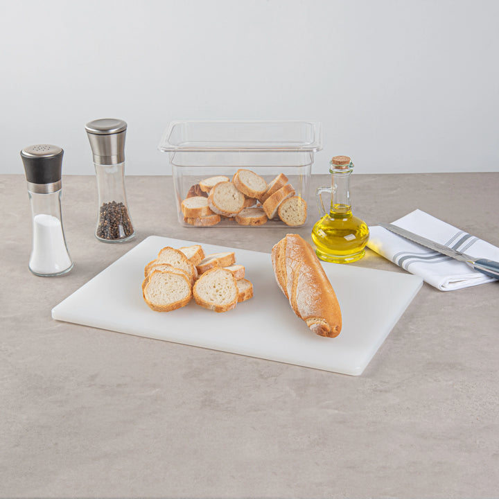 Restaurantware RW Base Cutting Boards, White, 18 x 12 Inch, Plastic - Restaurant Equipment and Smallwares - Canadian Distribution - Ships Free Within Canada on Orders Above CAD $199