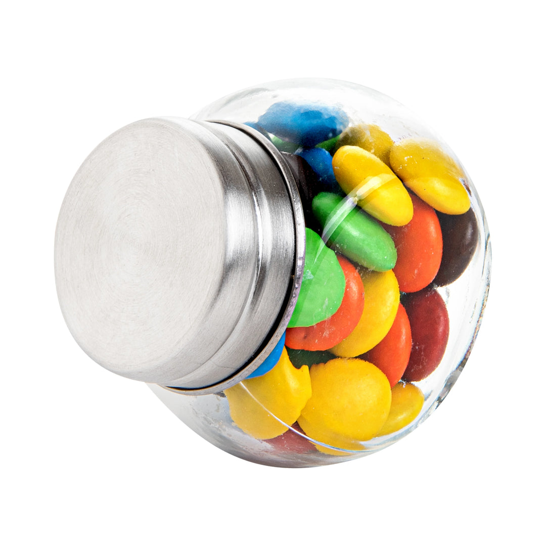 Restaurantware Vetri Mini 2oz Favor Jars, 2.25 x 1.50 x 2.25In, with Chrome Lid - 100 Units/Case - Restaurant Equipment and Smallwares - Canadian Distribution - Ships Free Within Canada on Orders Above CAD $199