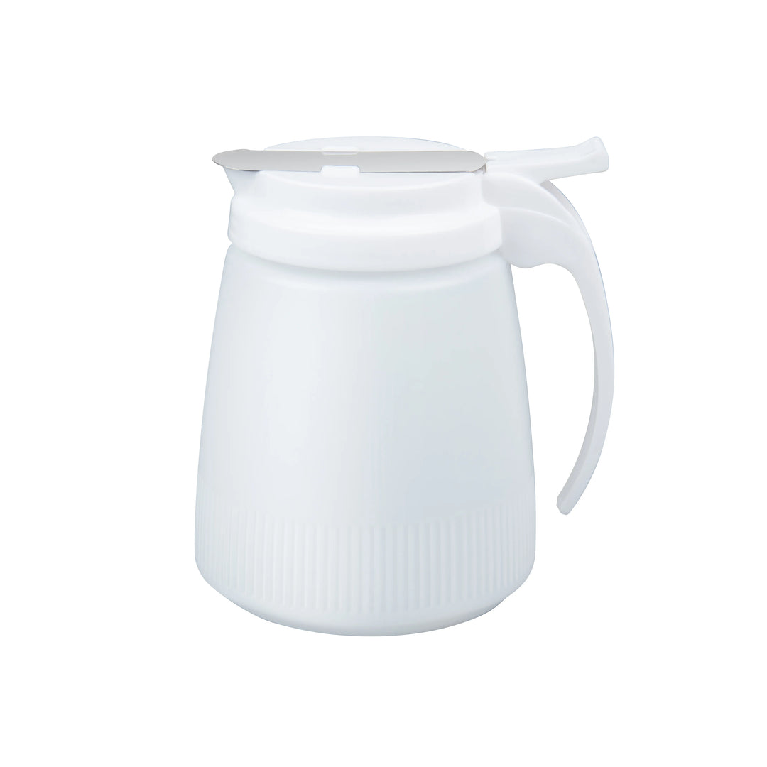 Restaurantware RW Base 32 Ounce Syrup Dispensers, White, Plastic, 5.50 x 4.50 x 5.75 Inch - Restaurant Equipment and Smallwares - Canadian Distribution