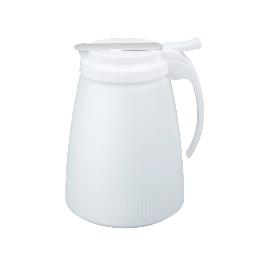 Restaurantware RW Base 48 Ounce Syrup Dispensers, White, Plastic, 5.75 x 5 x 6.75 Inch - Restaurant Equipment and Smallwares - Canadian Distribution
