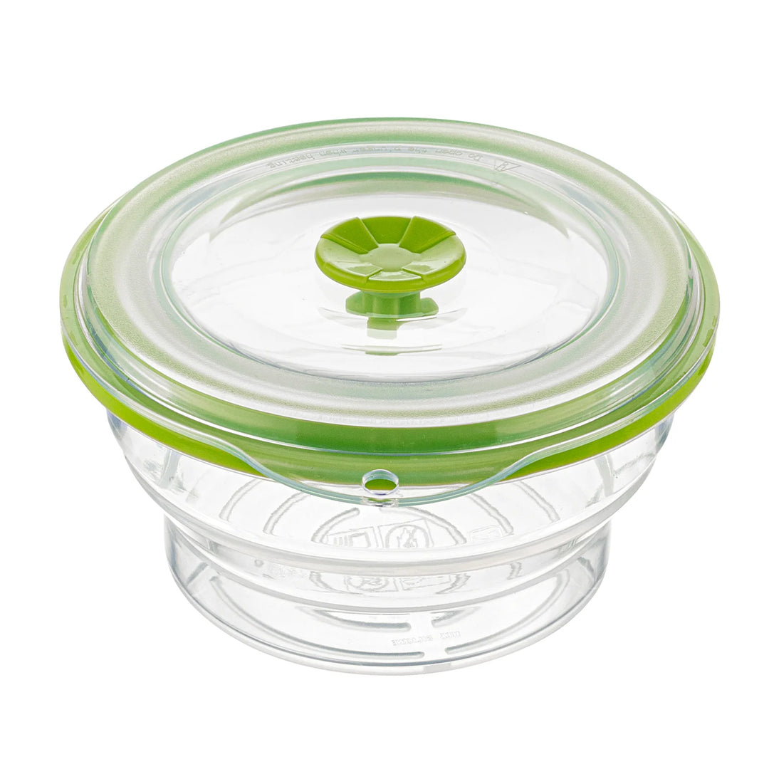 Restaurantware Fresh Hero 16 Ounce Airtight Collapsible Food Storage Containers, Green, Silicone, 5.75 x 5.75 x 2.75 Inch, includes Vented Lid - Restaurant Equipment and Smallwares - Canadian Distribution