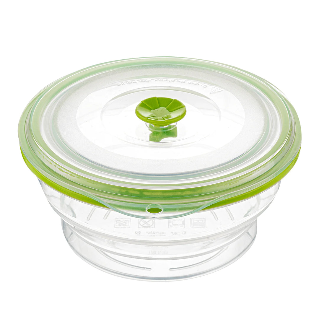 Restaurantware Fresh Hero 31 Ounce Airtight Collapsible Food Storage Containers, Green, Silicone, 7 x 7 x 3 Inch, includes Vented Lid - Restaurant Equipment and Smallwares - Canadian Distribution