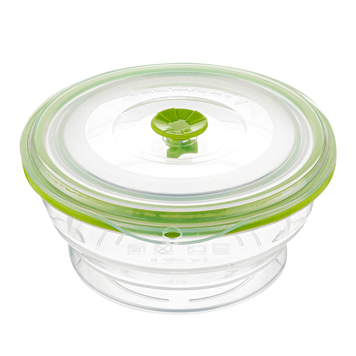 Restaurantware Fresh Hero 31 Ounce Airtight Collapsible Food Storage Containers, Green, Silicone, 7 x 7 x 3 Inch, includes Vented Lid - Restaurant Equipment and Smallwares - Canadian Distribution