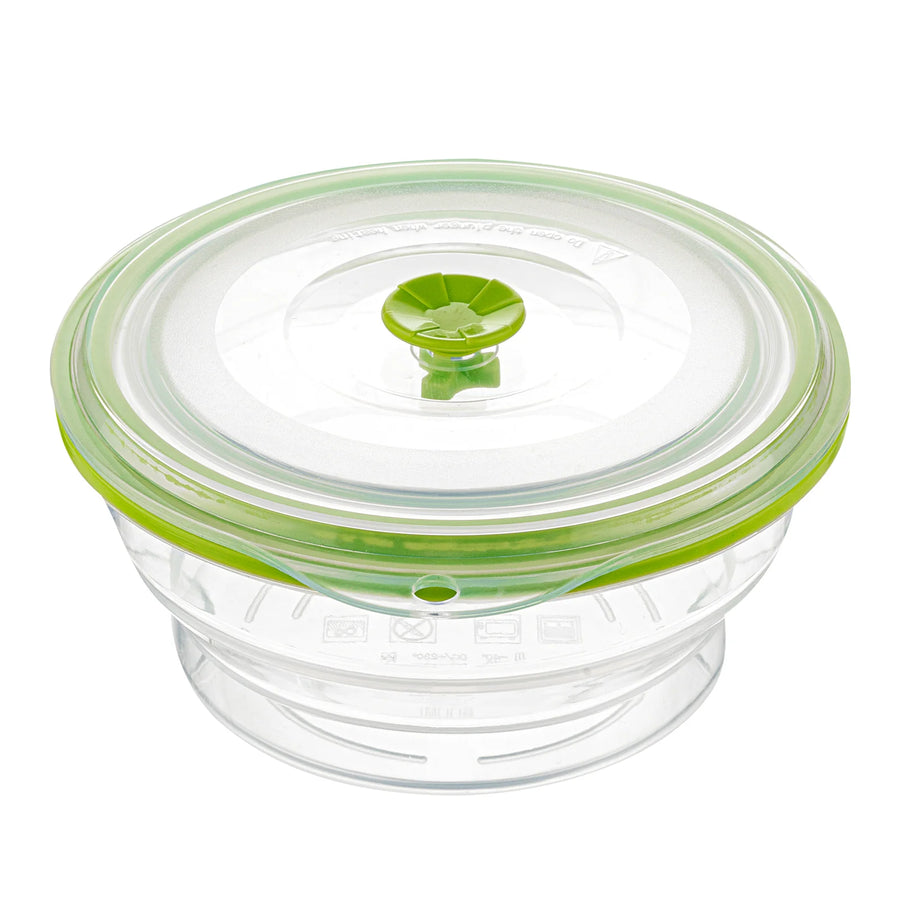Restaurantware Fresh Hero 31 Ounce Airtight Collapsible Food Storage Containers, Green, Silicone, 7 x 7 x 3 Inch, includes Vented Lid - Restaurant Equipment and Smallwares - Canadian Distribution