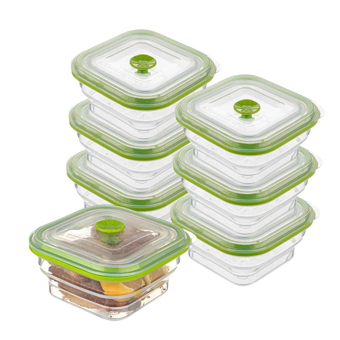 Restaurantware Fresh Hero 16 Ounce Airtight Collapsible Food Storage Containers, Green, Silicone, 5.25 x 5.25 x 2.75 Inch, includes Vented Lid - Restaurant Equipment and Smallwares - Canadian Distribution
