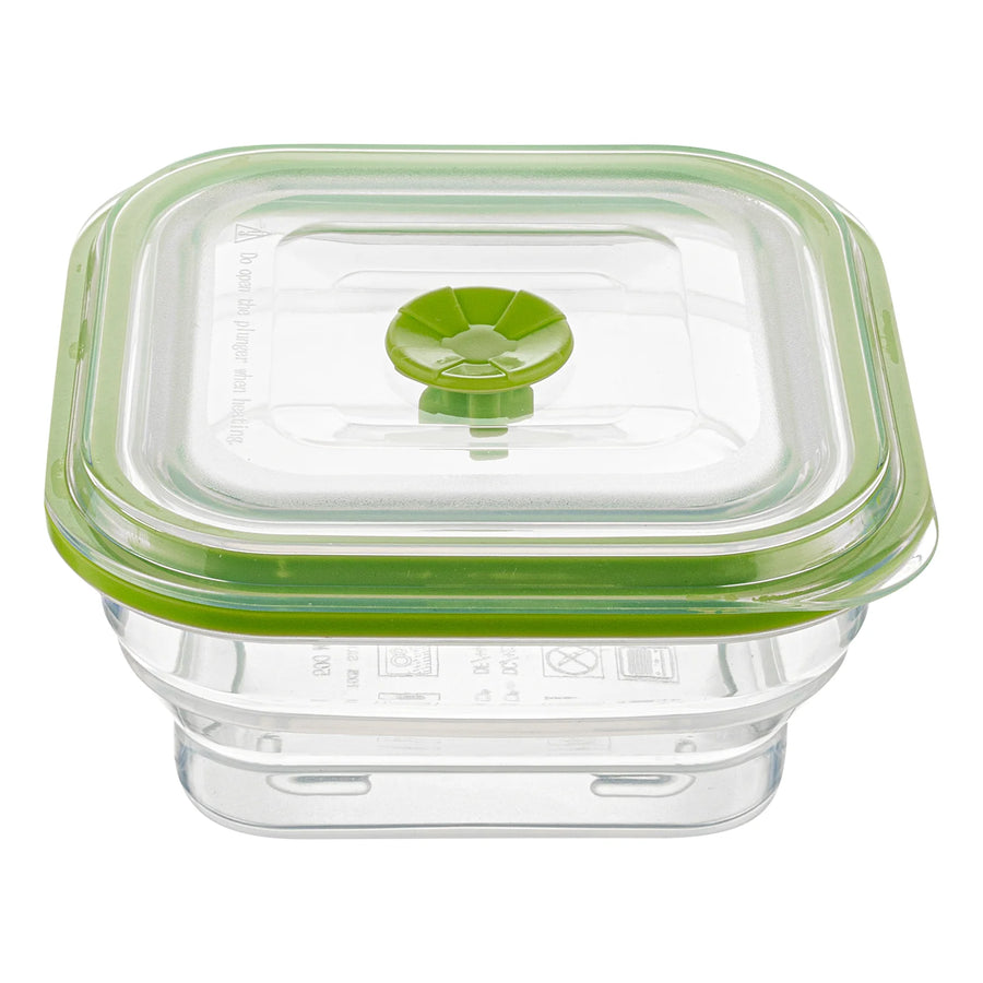 Restaurantware Fresh Hero 16 Ounce Airtight Collapsible Food Storage Containers, Green, Silicone, 5.25 x 5.25 x 2.75 Inch, includes Vented Lid - Restaurant Equipment and Smallwares - Canadian Distribution
