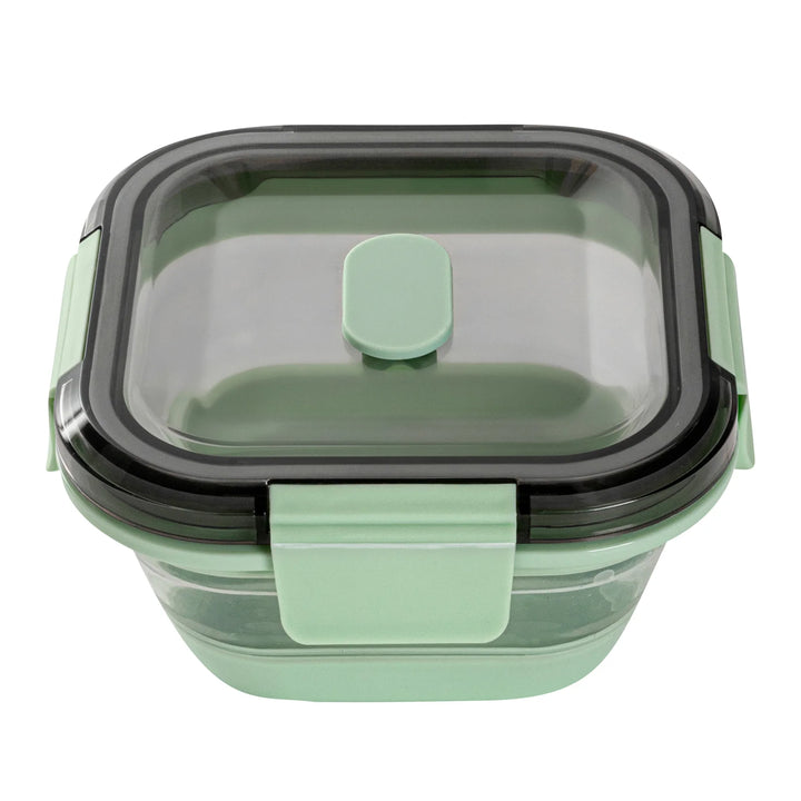 Restaurantware Fresh Hero 17 Ounce Airtight Collapsible Food Storage Containers, Green, Silicone, 5.50 x 5.50 x 2.75 Inch, includes Vented Lid - Restaurant Equipment and Smallwares - Canadian Distribution