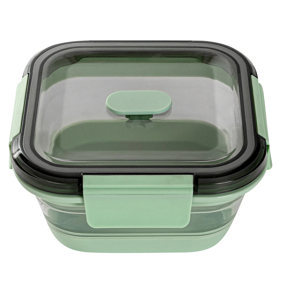 Restaurantware Fresh Hero 24 Ounce Airtight Collapsible Food Storage Containers, Green, Silicone, 6 x 6 x 2.75 Inch, includes Vented Lid - Restaurant Equipment and Smallwares - Canadian Distribution