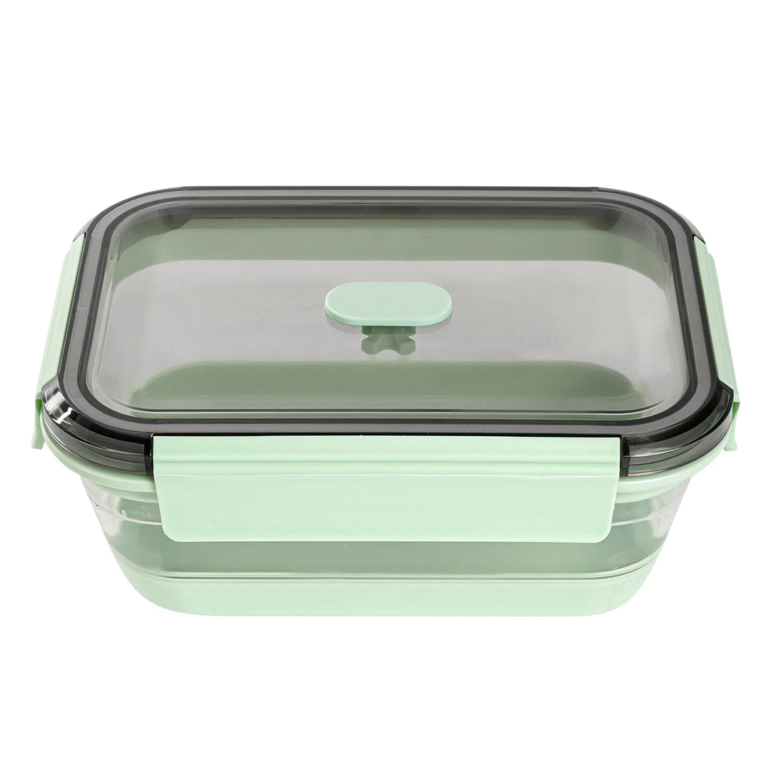 Restaurantware Fresh Hero 40 Ounce Airtight Collapsible Food Storage Containers, Green, Silicone, 8.25 x 6 x 3 Inch, includes Vented Lid - Restaurant Equipment and Smallwares - Canadian Distribution