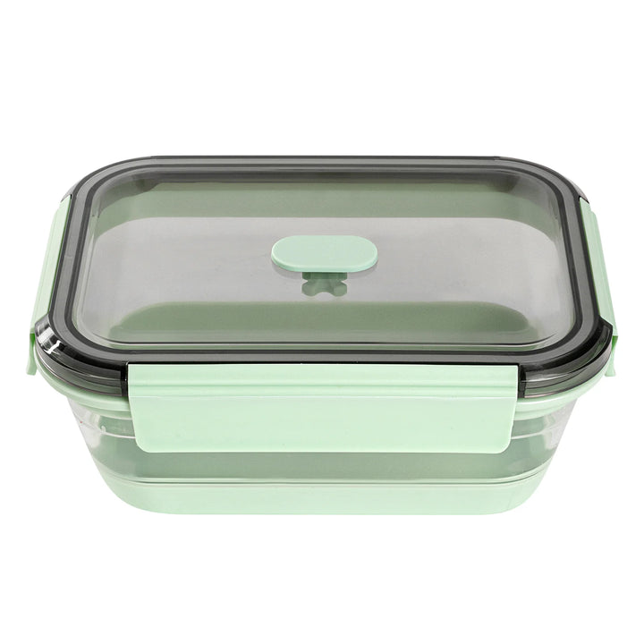 Restaurantware Fresh Hero 40 Ounce Airtight Collapsible Food Storage Containers, Green, Silicone, 8.25 x 6 x 3 Inch, includes Vented Lid - Restaurant Equipment and Smallwares - Canadian Distribution