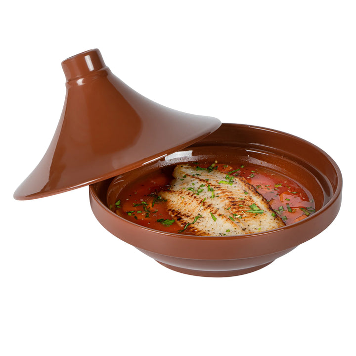 Restaurantware Terra Tek 26 Ounce Oven-Safe Tagine Pots, Terracotta, 9 x 9 x 6.50 Inch - Restaurant Equipment and Smallwares - Canadian Distribution - Ships Free Within Canada on Orders Above CAD $199