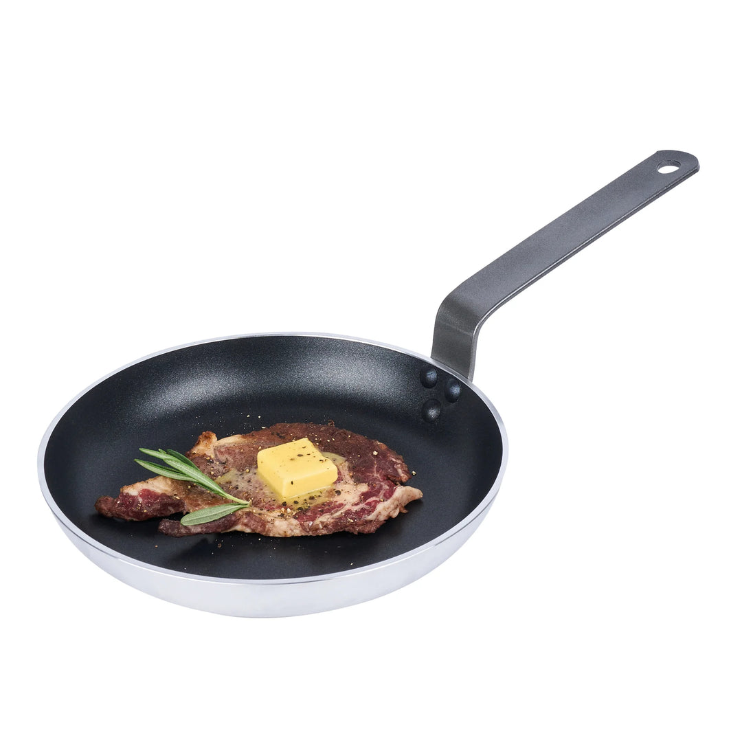 Restaurantware Met Lux 9 Inch Non-Stick Heavy-Duty Induction Ready Fry Pans, Aluminum - Restaurant Equipment and Smallwares - Canadian Distribution - Ships Free Within Canada on Orders Above CAD $199