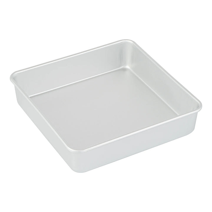 Restaurantware Met Lux 8 x 8 x 2 Inch Cake Pans, Aluminum, Square - Restaurant Equipment and Smallwares - Canadian Distribution - Ships Free Within Canada on Orders Above CAD $199