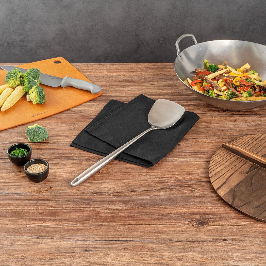 Restaurantware Motomori 17 Inch Wok Spatulas, Stainless Steel - Restaurant Equipment and Smallwares - Canadian Distribution - Ships Free Within Canada on Orders Above CAD $199