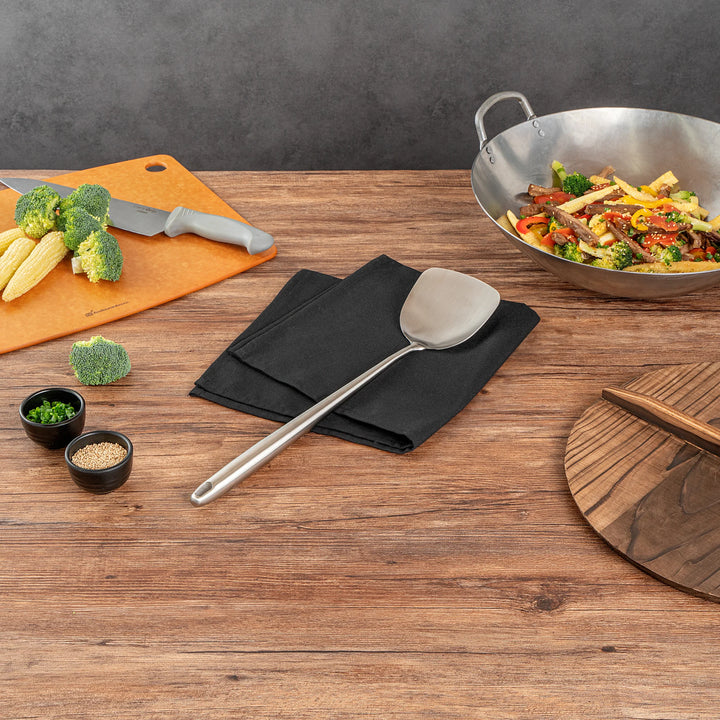 Restaurantware Motomori 17 Inch Wok Spatulas, Stainless Steel - Restaurant Equipment and Smallwares - Canadian Distribution - Ships Free Within Canada on Orders Above CAD $199