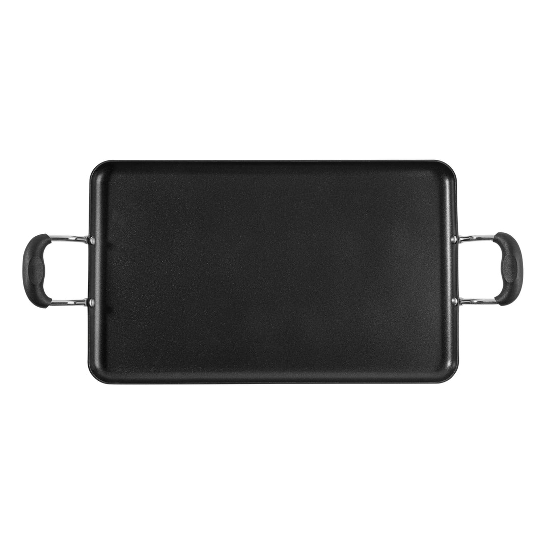 Restaurantware Met Lux 19 x 11.75 Inch Non-Stick Double-Burner Griddles, Bakelite Handles, Aluminum - Restaurant Equipment and Smallwares - Canadian Distribution - Ships Free Within Canada on Orders Above CAD $199