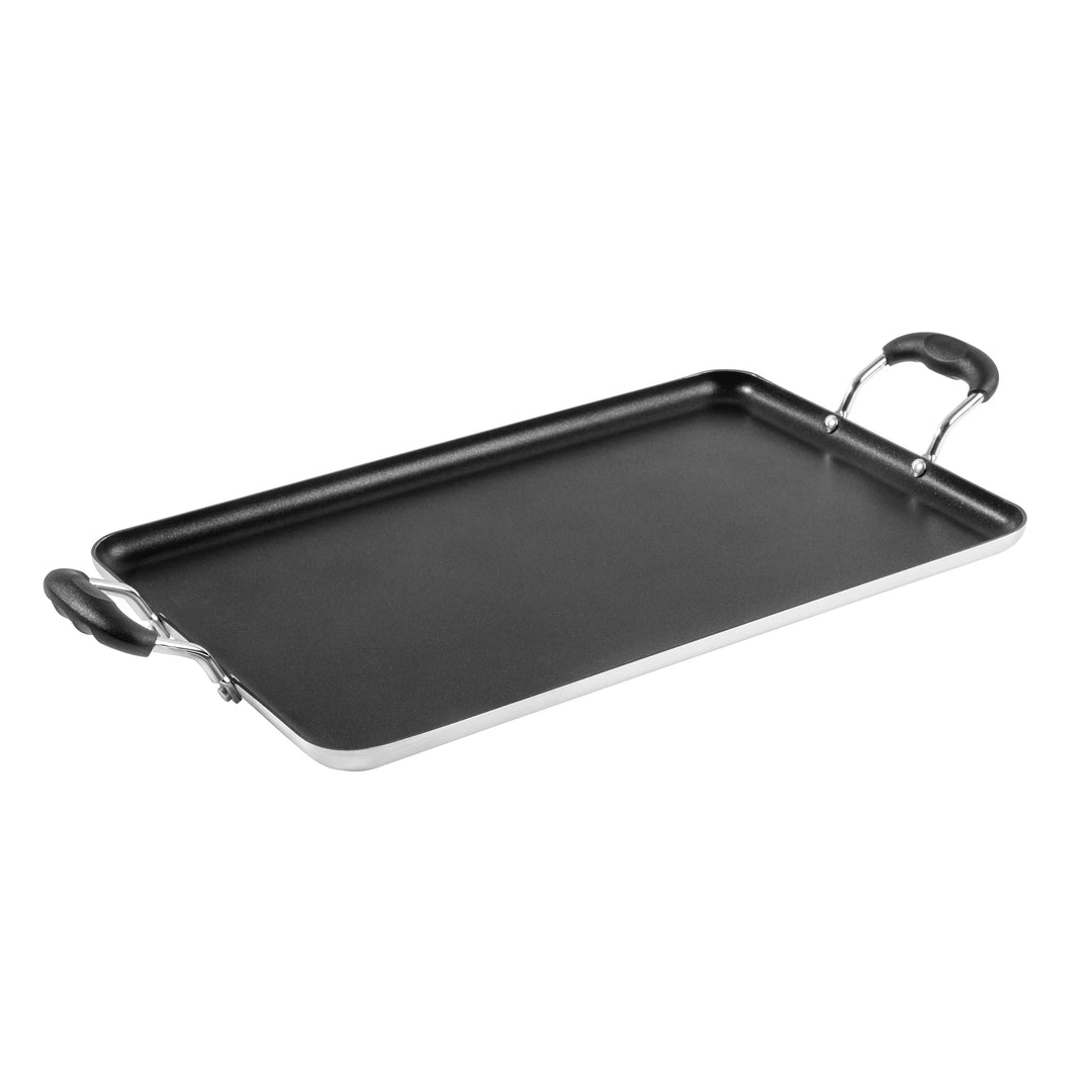 Restaurantware Met Lux 19 x 11.75 Inch Non-Stick Double-Burner Griddles, Bakelite Handles, Aluminum - Restaurant Equipment and Smallwares - Canadian Distribution