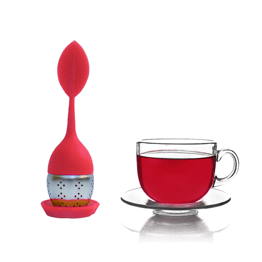 FloralTea Single Serve Tea Infuser, Red - Restaurant Equipment and Smallwares - Canadian Distribution