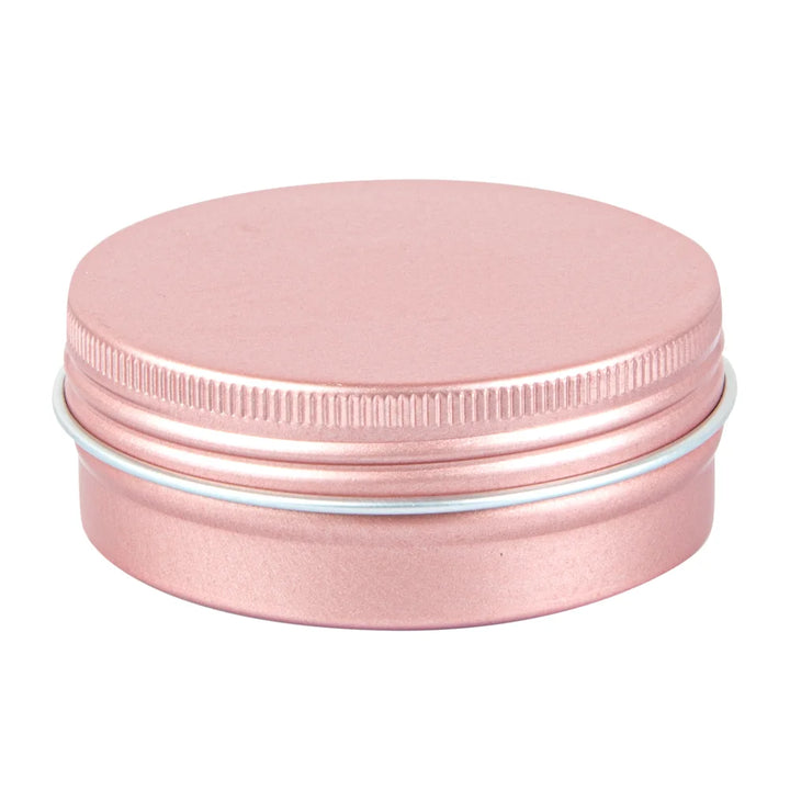 Restaurantware RW Base 2oz Tin Containers, Rose Gold, Round, with Screw Lid - Restaurant Equipment and Smallwares - Canadian Distribution