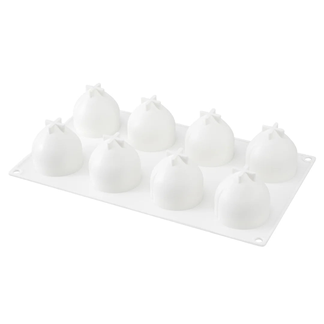 Restaurantware Pastry Tek 8-Compartment Silicone Peach Molds - Restaurant Equipment and Smallwares - Canadian Distribution