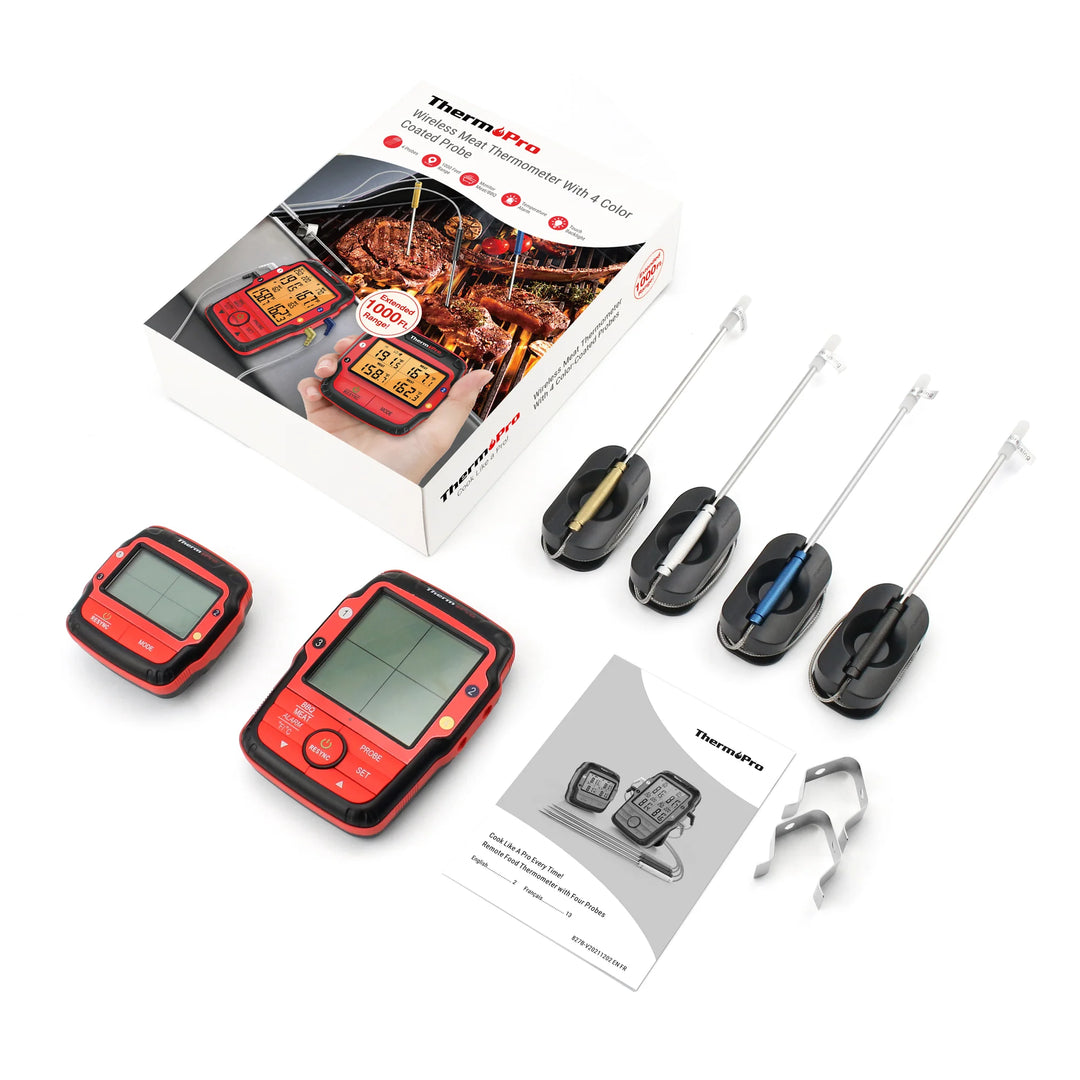 ThermoPro Wireless Remote Meat Food Service Thermometers, 2 Probe - Restaurant Equipment and Smallwares - Canadian Distribution - Ships Free Within Canada on Orders Above CAD $199