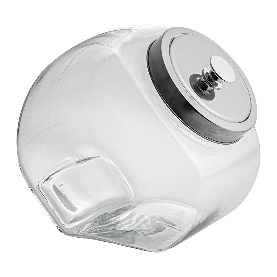 Restaurantware Vetri 1 Gallon Penny Jar, Glass, with Chrome Lid, 4.5 x 4.5 x 9In - Restaurant Equipment and Smallwares - Canadian Distribution