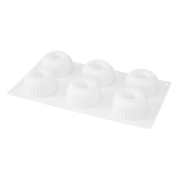 Restaurantware Pastry Tek 6-Compartment Silicone Ridged Donut Molds - Restaurant Equipment and Smallwares - Canadian Distribution