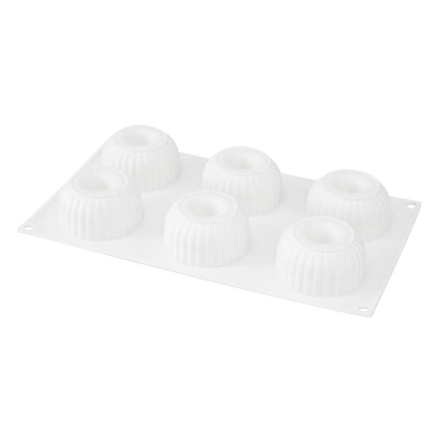 Restaurantware Pastry Tek 6-Compartment Silicone Ridged Donut Molds - Restaurant Equipment and Smallwares - Canadian Distribution