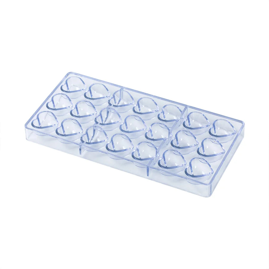 Restaurantware Pastry Tek 21-Compartment Solid Heart Candy & Chocolate Mold, Polycarbonate - Restaurant Equipment and Smallwares - Canadian Distribution