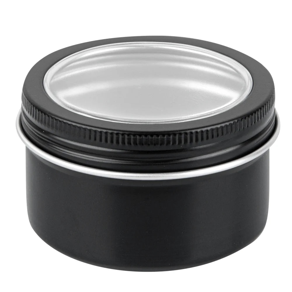 Restaurantware RW Base 4oz Tin Containers, Black, Round, with Window Lid - Restaurant Equipment and Smallwares - Canadian Distribution