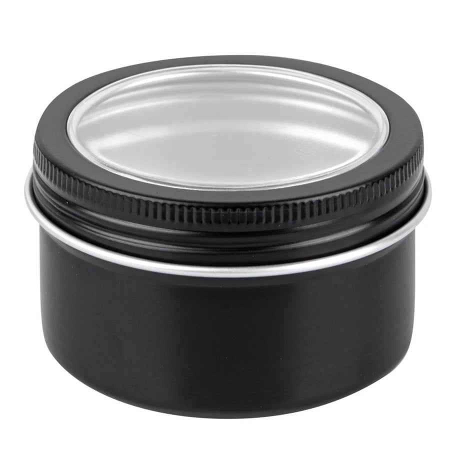 Restaurantware RW Base 4oz Tin Containers, Black, Round, with Window Lid - Restaurant Equipment and Smallwares - Canadian Distribution