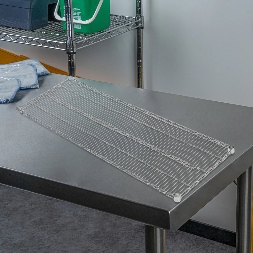 Restaurantware RW Base 18 x 60 Inch NSF Shelves, Chrome - Restaurant Equipment and Smallwares - Canadian Distribution - Ships Free Within Canada on Orders Above CAD $199