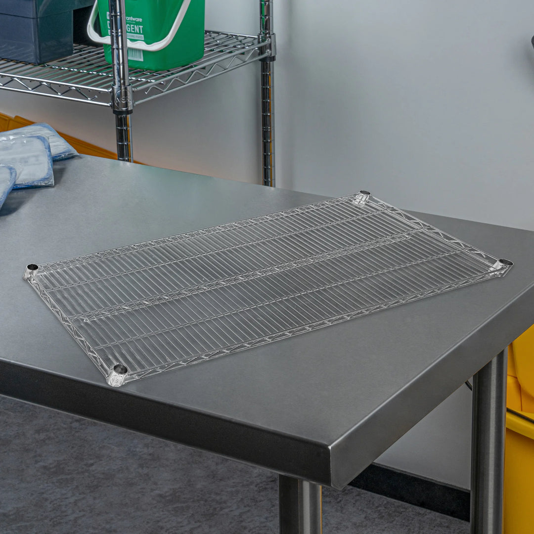 Restaurantware RW Base 18 x 24 Inch NSF Shelves, Chrome - Restaurant Equipment and Smallwares - Canadian Distribution - Ships Free Within Canada on Orders Above CAD $199