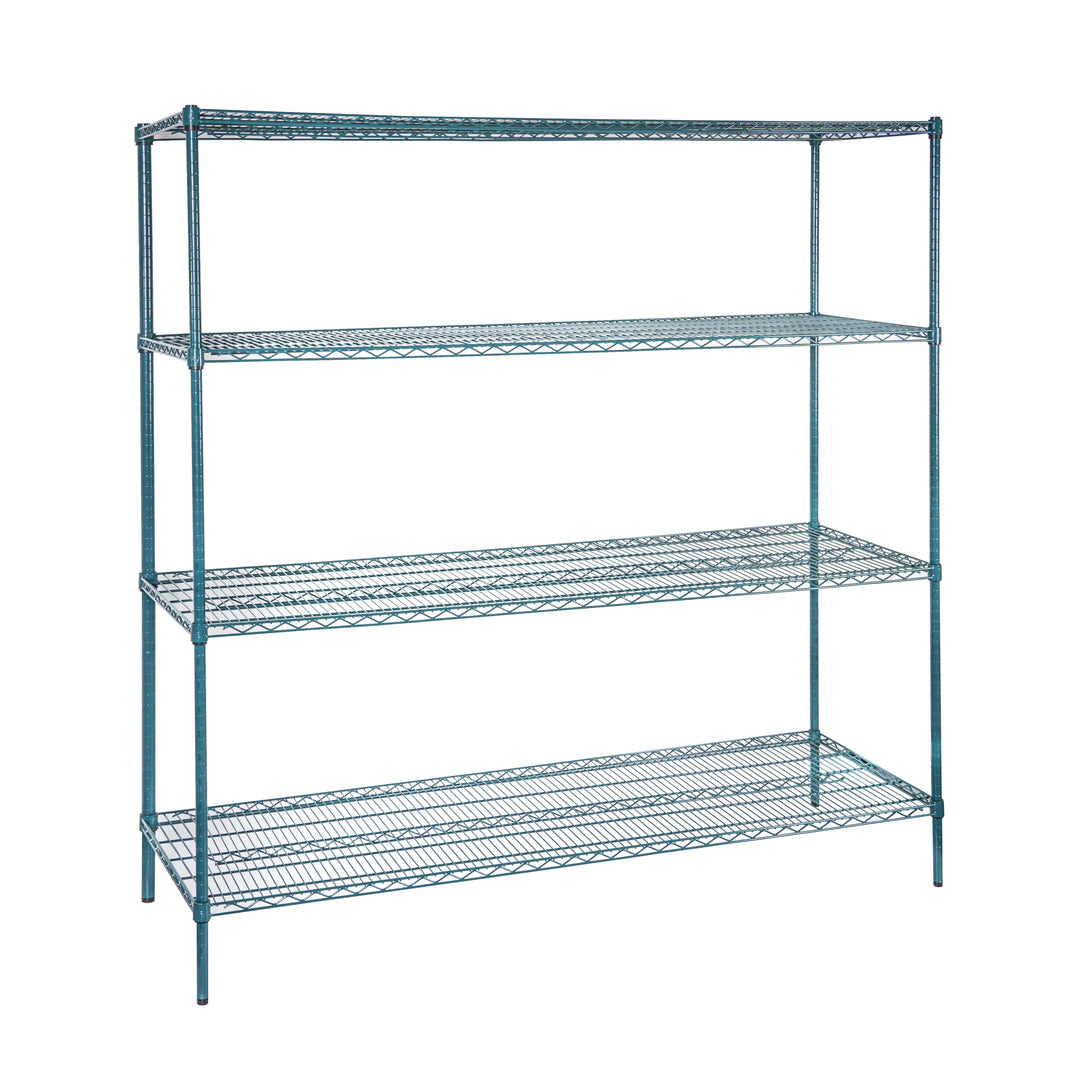 Restaurantware RW Base 24 x 72 Inch NSF Shelves, Green, Epoxy, Corrosion-Resistant - Restaurant Equipment and Smallwares - Canadian Distribution