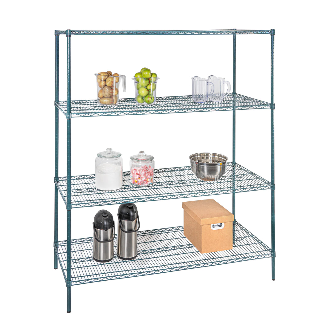 Restaurantware RW Base 24 x 60 Inch NSF Shelves, Green, Epoxy, Corrosion-Resistant - Restaurant Equipment and Smallwares - Canadian Distribution - Ships Free Within Canada on Orders Above CAD $199