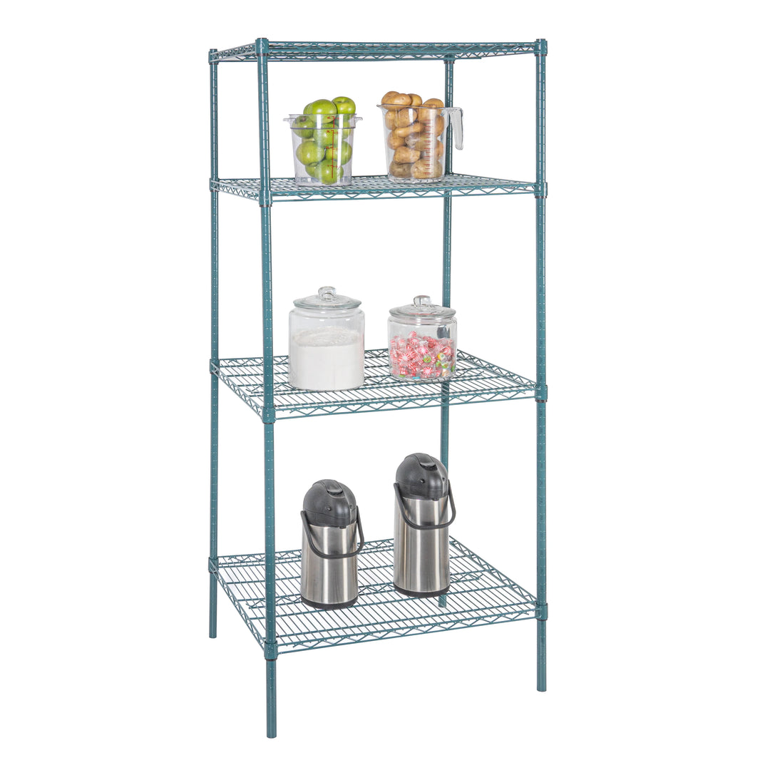 Restaurantware RW Base 24 x 30 Inch NSF Shelves, Green, Epoxy, Corrosion-Resistant - Restaurant Equipment and Smallwares - Canadian Distribution - Ships Free Within Canada on Orders Above CAD $199
