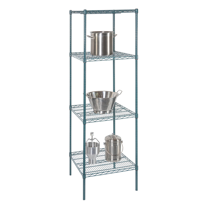 Restaurantware RW Base 24 x 24 Inch NSF Shelves, Green, Epoxy, Corrosion-Resistant - Restaurant Equipment and Smallwares - Canadian Distribution - Ships Free Within Canada on Orders Above CAD $199