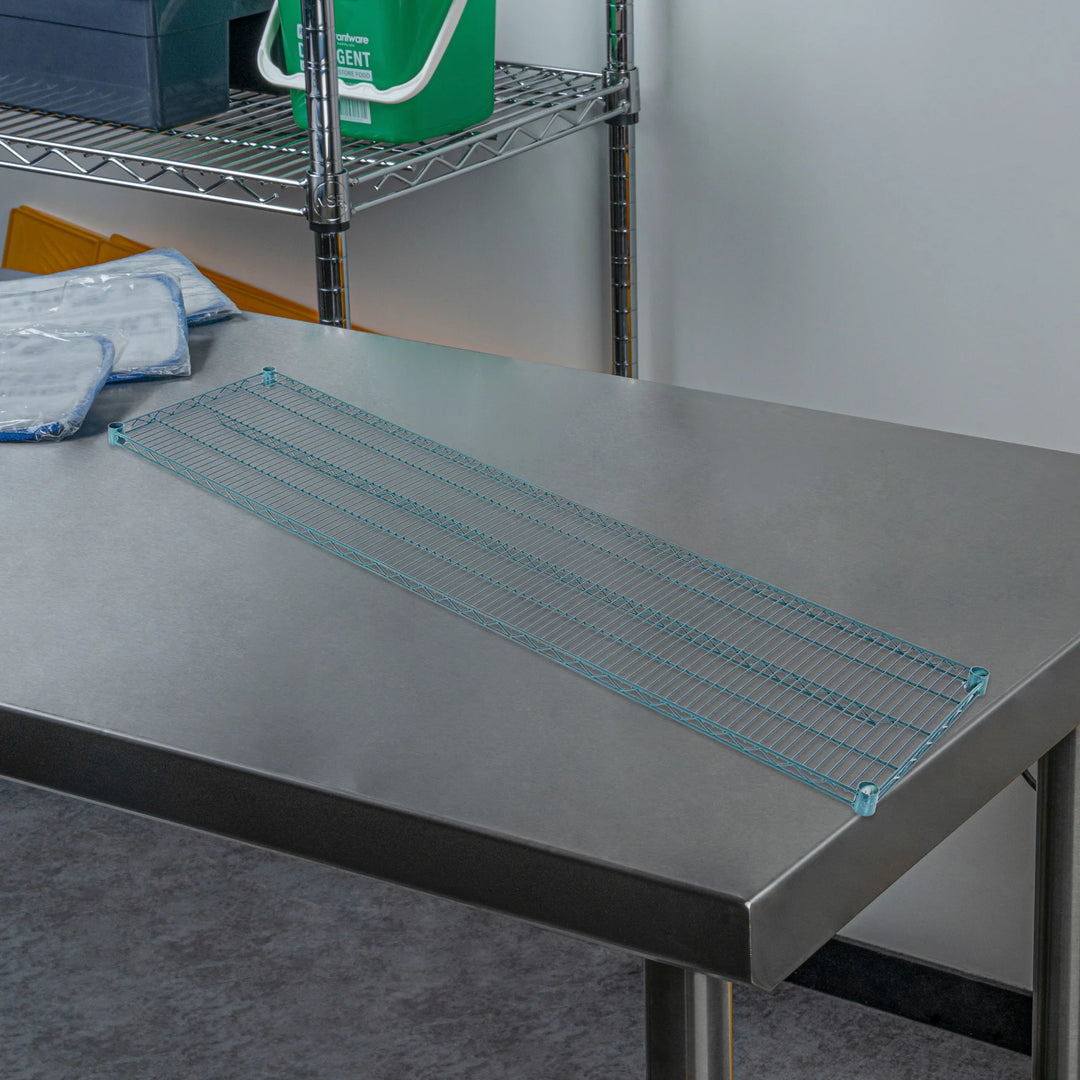 Restaurantware RW Base 18 x 72 Inch NSF Shelves, Green, Epoxy, Corrosion-Resistant - Restaurant Equipment and Smallwares - Canadian Distribution - Ships Free Within Canada on Orders Above CAD $199