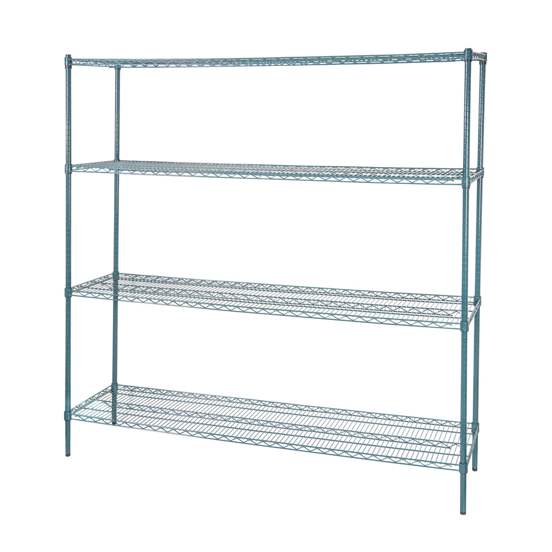 Restaurantware RW Base 18 x 72 Inch NSF Shelves, Green, Epoxy, Corrosion-Resistant - Restaurant Equipment and Smallwares - Canadian Distribution
