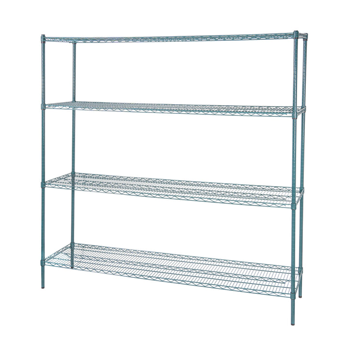 Restaurantware RW Base 18 x 72 Inch NSF Shelves, Green, Epoxy, Corrosion-Resistant - Restaurant Equipment and Smallwares - Canadian Distribution