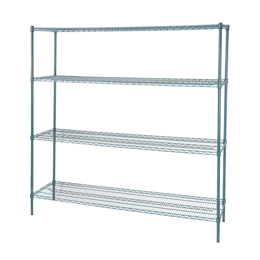 Restaurantware RW Base 18 x 72 Inch NSF Shelves, Green, Epoxy, Corrosion-Resistant - Restaurant Equipment and Smallwares - Canadian Distribution