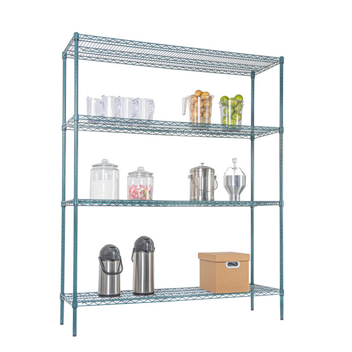 Restaurantware RW Base 18 x 60 Inch NSF Shelves, Green, Epoxy, Corrosion-Resistant - Restaurant Equipment and Smallwares - Canadian Distribution - Ships Free Within Canada on Orders Above CAD $199