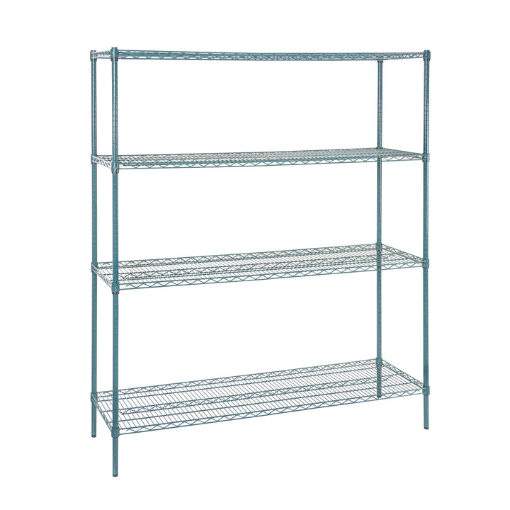 Restaurantware RW Base 18 x 60 Inch NSF Shelves, Green, Epoxy, Corrosion-Resistant - Restaurant Equipment and Smallwares - Canadian Distribution