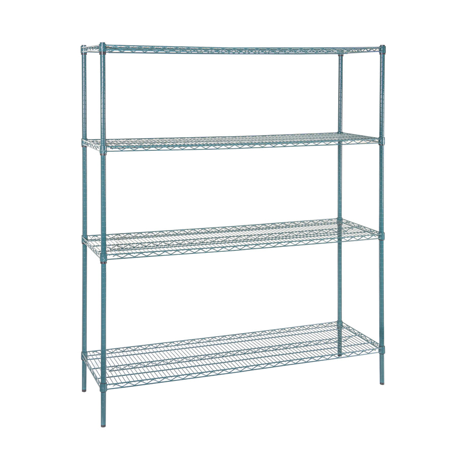 Restaurantware RW Base 18 x 60 Inch NSF Shelves, Green, Epoxy, Corrosion-Resistant - Restaurant Equipment and Smallwares - Canadian Distribution