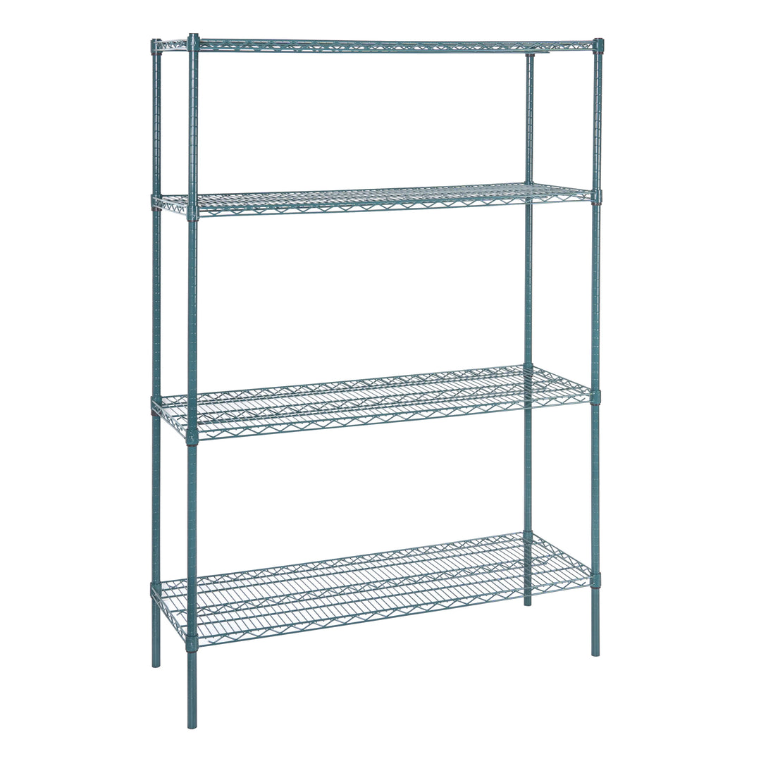 Restaurantware RW Base 18 x 48 Inch NSF Shelves, Green, Epoxy, Corrosion-Resistant - Restaurant Equipment and Smallwares - Canadian Distribution