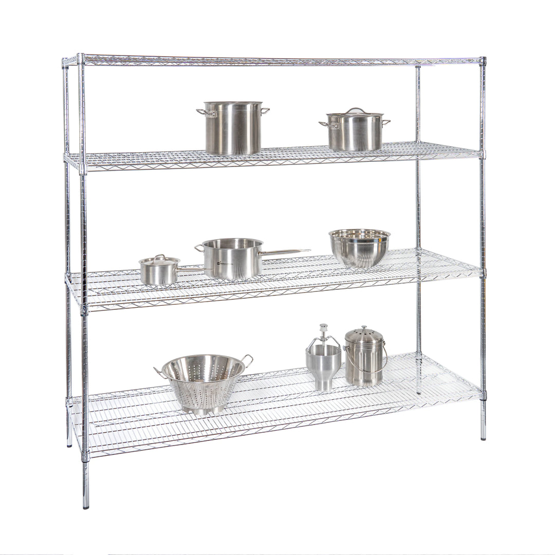 Restaurantware RW Base 24 x 72 Inch NSF Shelves, Chrome - Restaurant Equipment and Smallwares - Canadian Distribution - Ships Free Within Canada on Orders Above CAD $199